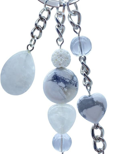 Cute Crystal Keychains Boho Key Rings for Car Keys Kawaii Bag Accessories Charms Bling Healing Teardrop Keyring Handmade
