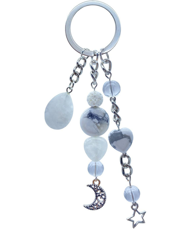 Cute Crystal Keychains Boho Key Rings for Car Keys Kawaii Bag Accessories Charms Bling Healing Teardrop Keyring Handmade