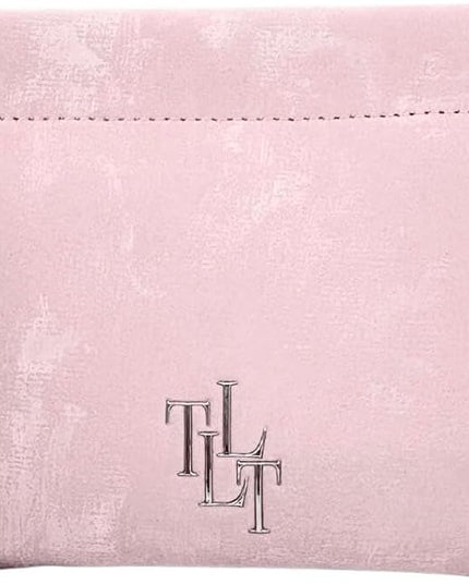 Satin Mini Pouch – Genuine Leather Small Makeup Bag, Travel Jewelry Organizer, Soft Cosmetic Pouch, Coin Purse, Gift Box and Dust Bag Included (Pink)