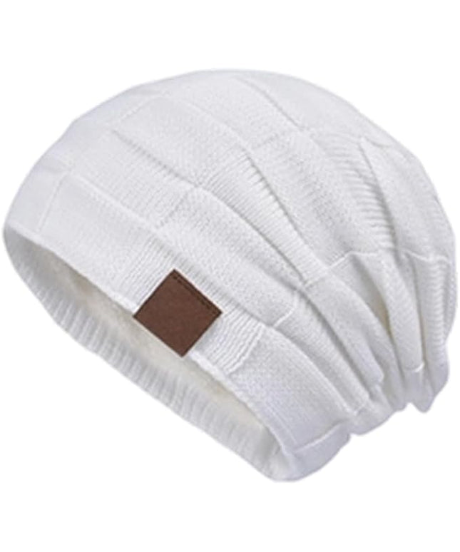 Beanie for Men and Women, Cuffed Knitted Fleece Lined Soft Warm Running Cycling Ski Hats Stocking Beanies Skull Cap