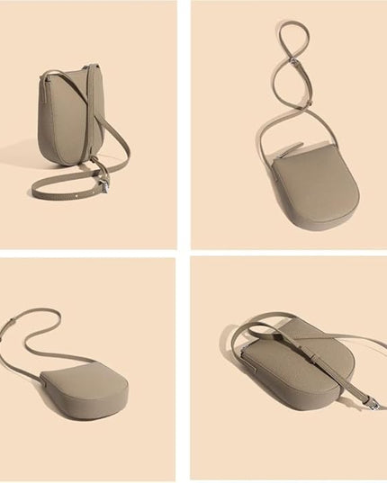 Small Genuine Leather Crossbody Bag, Phone Wallet Purse with Adjustable Strap, Shoulder Bag for Women