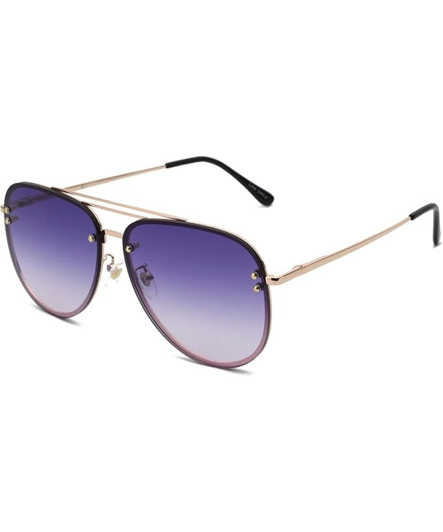 Trendy Oversized Aviator Sunglasses Womens, Retro Cute Big Shades Women's Fashion Sun Glasses UV Protection VF2203