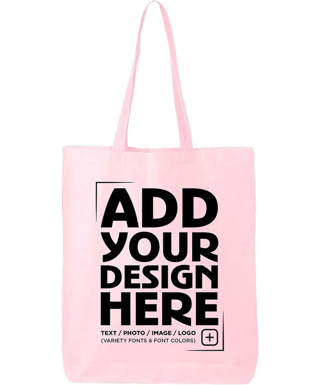 shop4ever Personalized Custom Design Your Own Eco Cotton Tote Reusable Shopping Bag Customizable Gift