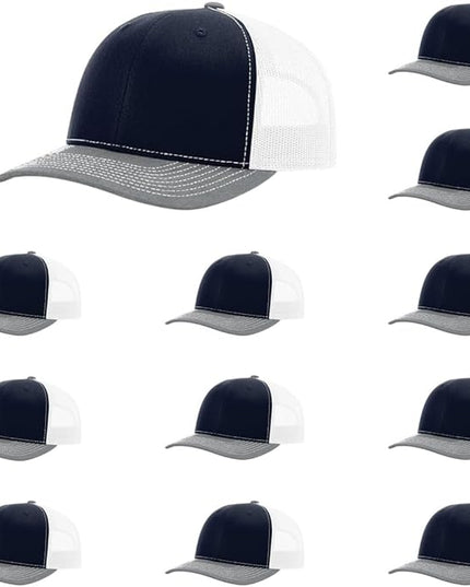 Richardson 112 Classic Six-Panel Adjustable Snapback Trucker Cap | Bulk Packs Available