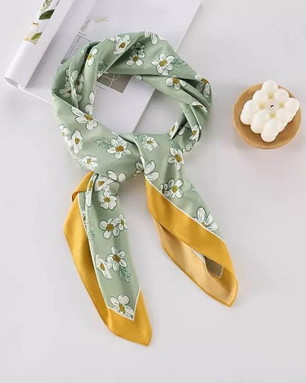 Julunar Silk Like Head Scarf for Women - Satin Large Hair Scarves - 35" Square Silk Hair Wrap for Sleeping with Gift Packed