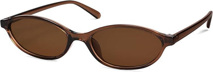 Retro Oval Cat Eye Sunglasses for Women Y2k Trendy Narrow Sunnies Designer Sun Glasses AR82253