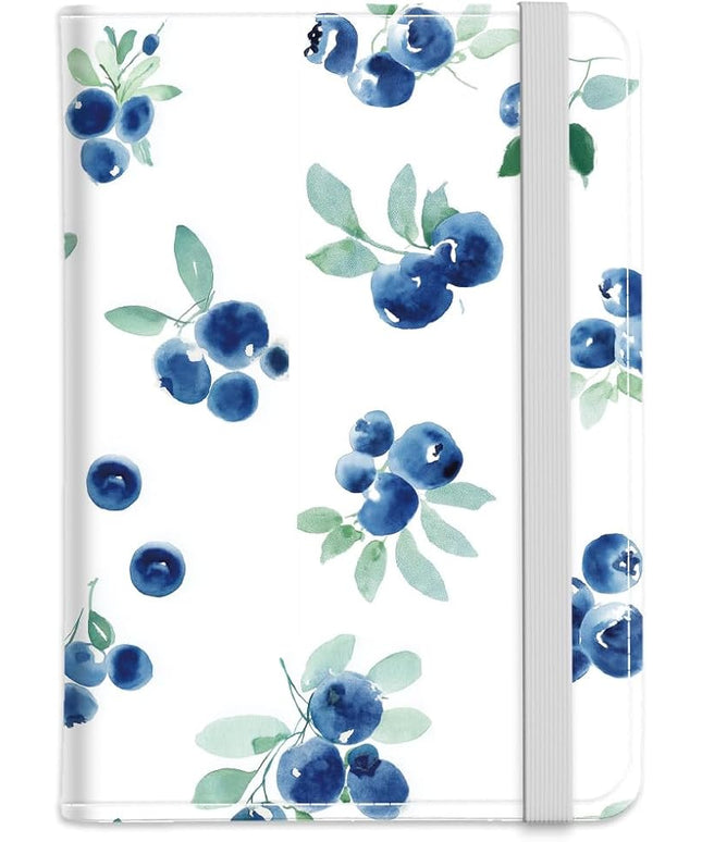 PU Leather Passport Holder Cover 5.9×4.3 Inch with Credit Card Slot and Boarding Pass Slot Combo Blocking Passport Holder Wallet Cover Case for Travel Boarding Essentials (Blueberry)
