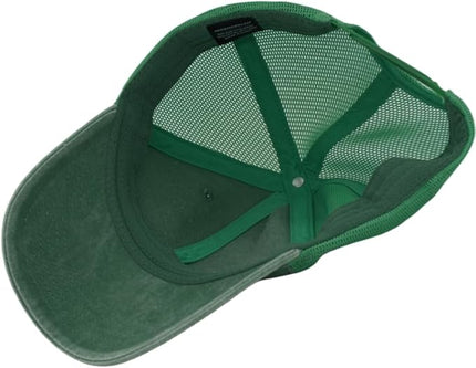 Vintage Washed Soft Crown Baseball Cap Plain Snapback Trucker Hat Men Women Adjustable Distressed Mesh-Back Ball Cap