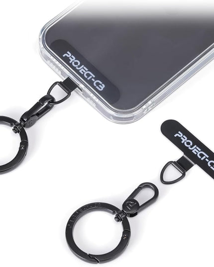 project-cb Phone Metal Tether Tab, Lanyard Patch, Phone Stand Key Ring, Ring Holder, Strap Tab