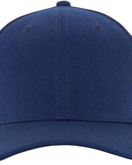 Mesh Snapback Hat (M/L/XL/XXL) - Blank Structured Men's Trucker Hats-Baseball Caps - Adjustable Ball Cap