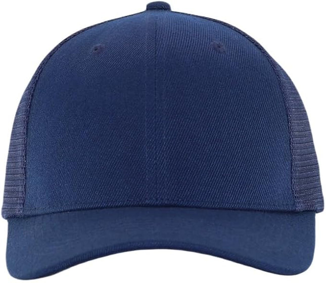 Mesh Snapback Hat (M/L/XL/XXL) - Blank Structured Men's Trucker Hats-Baseball Caps - Adjustable Ball Cap