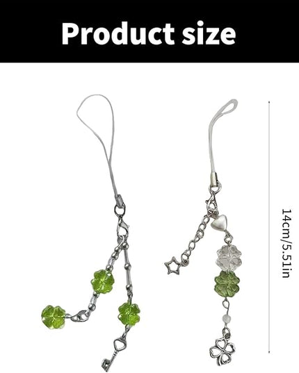 Versatile Use Four Clovers Phone Chain Multipurpose Phone Luck Charm Keychain For Keys And Wallets Accessory Trendy Decoration