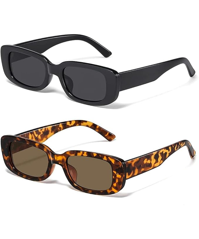 JASPIN Rectangle Sunglasses for Women Men Trendy Y2k Retro 90s Sun Glasses UV Protection Cool Square Frame