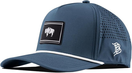 Branded Bills Wyoming Vintage PVC Curved 5 Panel Rope, Snapback Closure, Lightweight, Comfortable Baseball Cap