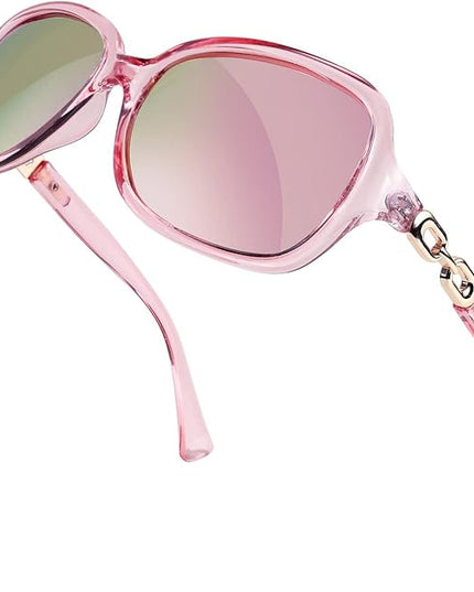 FEISEDY Vintage Square Polarized Sunglasses for Women UV400 Travel Driving Fashion Arcuate Sunglasses B2526