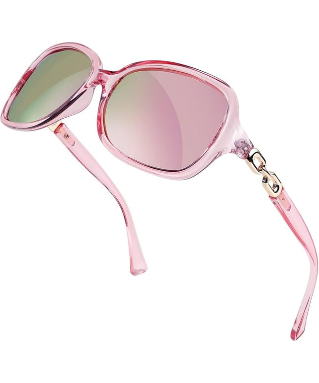 FEISEDY Vintage Square Polarized Sunglasses for Women UV400 Travel Driving Fashion Arcuate Sunglasses B2526