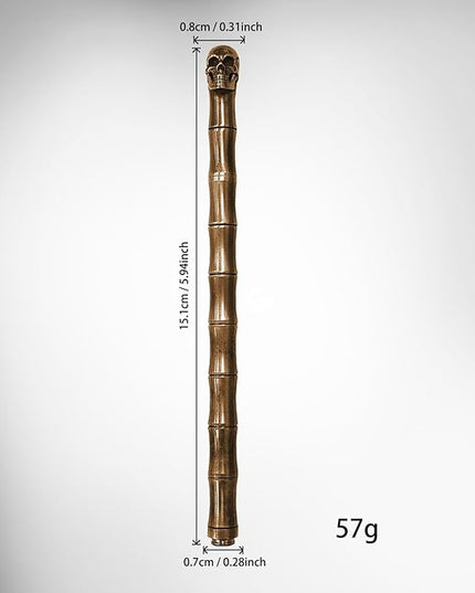 Vintage Brass Gel Pen - Luxury Skull Design with Removable Twist Cap, Refillable, Designed for Smooth Writing