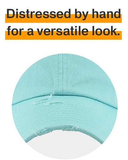 KBETHOS Vintage Washed Distressed Cotton Dad Hat Baseball Cap Adjustable Polo Trucker Unisex Style Headwear