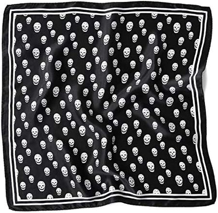 ANDANTINO 100% Real Mulberry Silk Scarf -21'' x 21''- Lightweight Neckerchief –Women Men Small Square Digital Printed Scarves