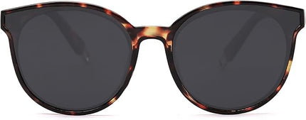SOJOS Fashion Round Sunglasses for Women Men Oversized Vintage Shades SJ2057