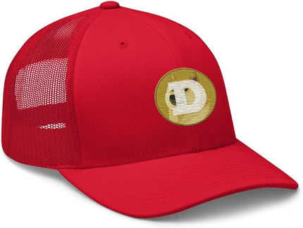 Dogecoin Crypto Embroidered Logo Trucker Cap