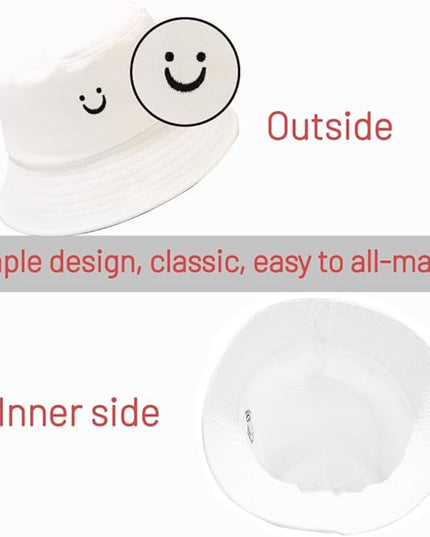 Cotton Bucket Hat for Women Men Summer Travel Sun Beach Bucket Cap, Unisex Outdoor Fisherman Hat