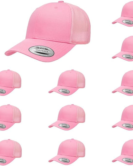 Yupoong Classic Premium Mesh 6 Panel Retro Trucker Cap | Mid Profile Snapback | OSFA | Bulk Pack Available