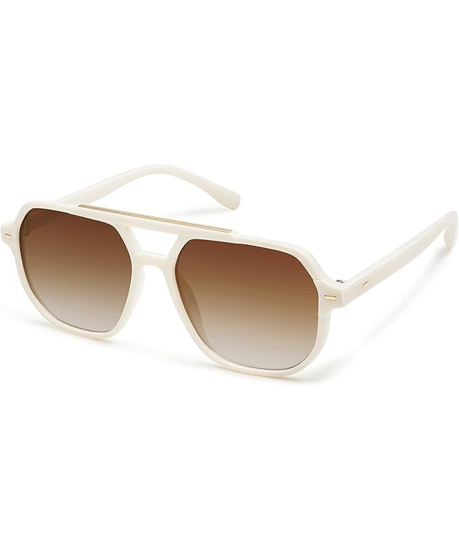 SOJOS Retro Trendy Aviator Polarized Sunglasses Men Women Vintage 70s Square Stylish Frame Sun Glasses SJ2283