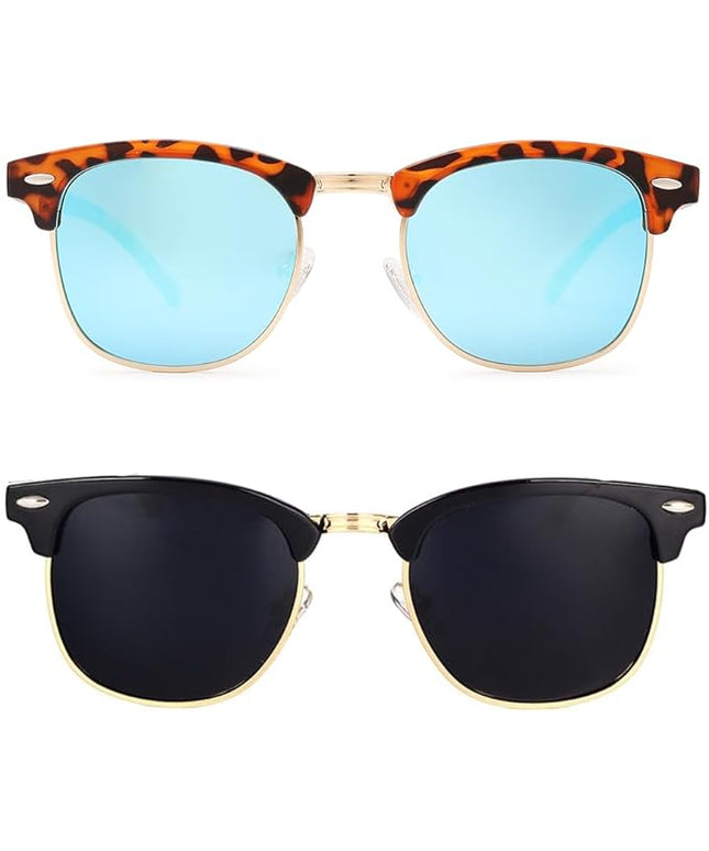 Pro Acme Semi-Rimless Polarized Sunglasses UV 400 Protection for Women Men