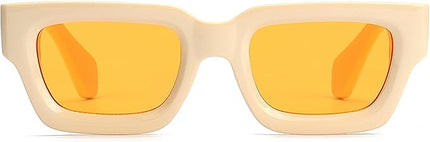 Trendy Square Sunglasses for Men Women Fashion Thick Rectangle Sun Glasses UV Protection Shades Designer Style