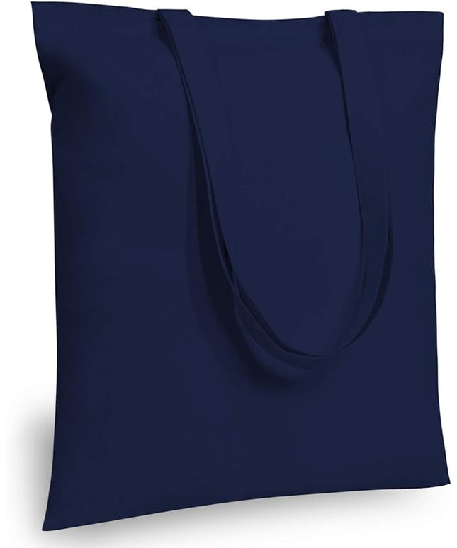 TOPDesign 6-Pack Economical 16"x15" Navy Blue Cotton Tote Bag, Lightweight Medium Reusable Grocery Shopping Cloth Bags, Suitable for DIY, Advertising, Promotion, Gift, Activity