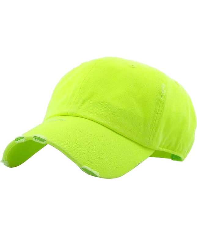 KBETHOS Vintage Washed Distressed Cotton Dad Hat Baseball Cap Adjustable Polo Trucker Unisex Style Headwear