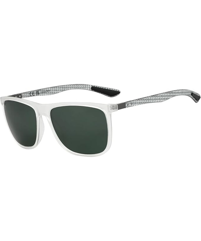 ZENOTTIC Square Polarized Sunglasses for Men Ultralight Carbon Fiber Sun Glasses Driving Fishing Golf Sports UV400 Protection