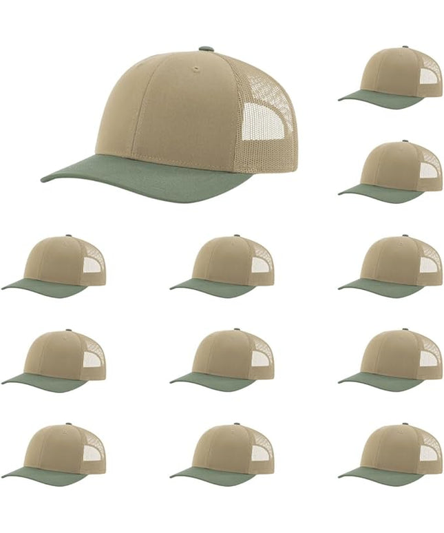 Richardson 112 Classic Six-Panel Adjustable Snapback Trucker Cap | Bulk Packs Available