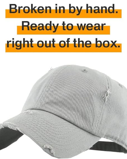 KBETHOS Vintage Washed Distressed Cotton Dad Hat Baseball Cap Adjustable Polo Trucker Unisex Style Headwear