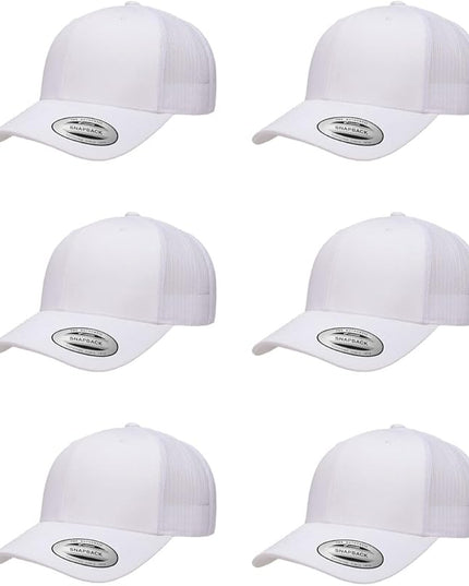 Yupoong Classic Premium Mesh 6 Panel Retro Trucker Cap | Mid Profile Snapback | OSFA | Bulk Pack Available