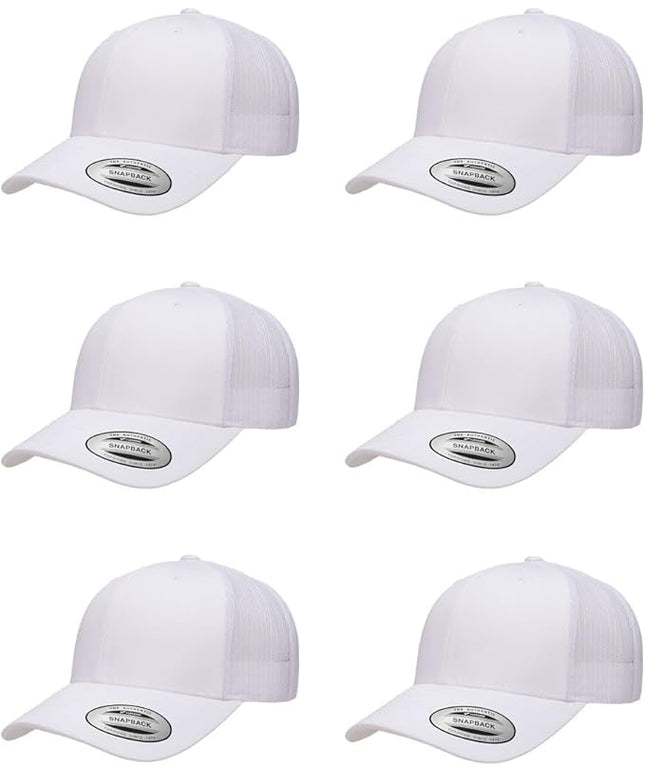 Yupoong Classic Premium Mesh 6 Panel Retro Trucker Cap | Mid Profile Snapback | OSFA | Bulk Pack Available