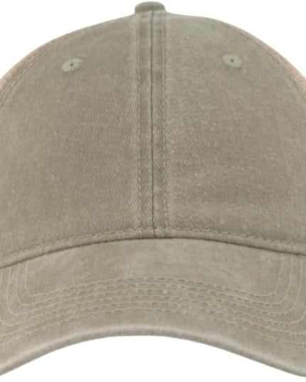 Vintage Washed Soft Crown Baseball Cap Plain Snapback Trucker Hat Men Women Adjustable Distressed Mesh-Back Ball Cap