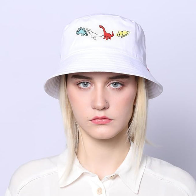 XYIYI Fashion Embroidery Bucket Hat Cotton Beach Fisherman Hats for Women Girls