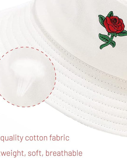 Cotton Bucket Hat for Women Men Summer Travel Sun Beach Bucket Cap, Unisex Outdoor Fisherman Hat