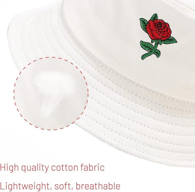 Cotton Bucket Hat for Women Men Summer Travel Sun Beach Bucket Cap, Unisex Outdoor Fisherman Hat