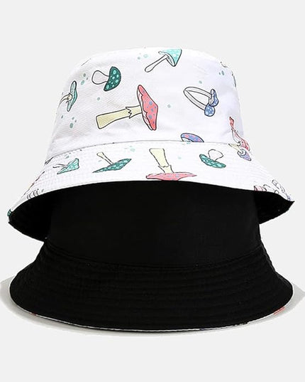 XYIYI Cute Bucket Hat Beach Fisherman Hats for Women, Reversible Double-Side-Wear