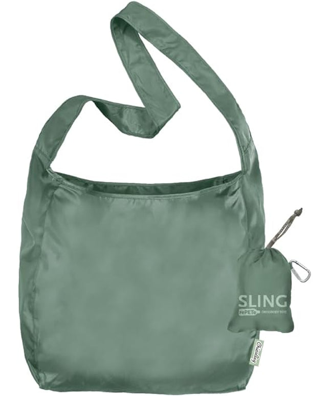 ChicoBag Sling rePETe + Refine | Eco-friendly Messenger-Style Reusable Tote Bag