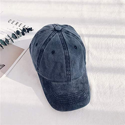 HH HOFNEN Men Women Washed Distressed Twill Cotton Baseball Cap Vintage Adjustable Dad Hat