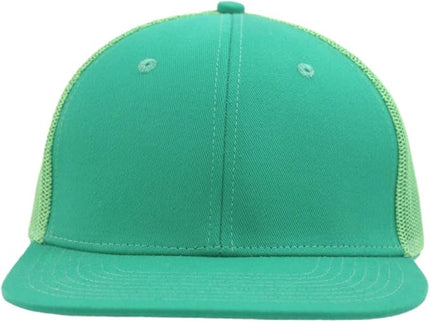 Flat Bill Snapback Mesh Hats | Fits OSFM & XXL Big Head | Blank Solid Color Adjustable Trucker Hat for Men