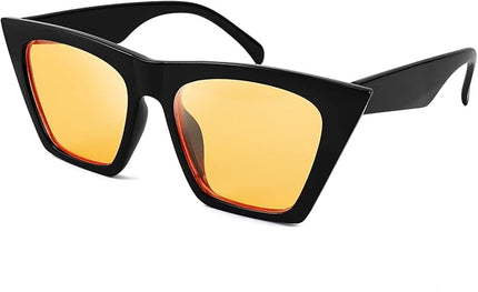 FEISEDY Vintage Square Cat Eye Sunglasses Women Trendy Cateye Sunglasses B2473