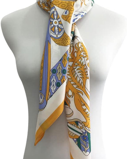 Julunar Silk Like Head Scarf for Women - Satin Large Hair Scarves - 35" Square Silk Hair Wrap for Sleeping with Gift Packed