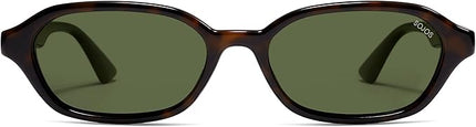 SOJOS Retro Rectangle Polarized Sunglasses for Women Men Trendy Hexagon Narrow Chic Y2K Sunnies SJ2629