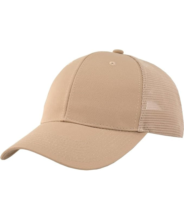 TSSGBL Classic Mesh Trucker Hat, Small & OSFM & XXL Options, Men Women Basic Adjustable Snapback Plain Blank Baseball Cap