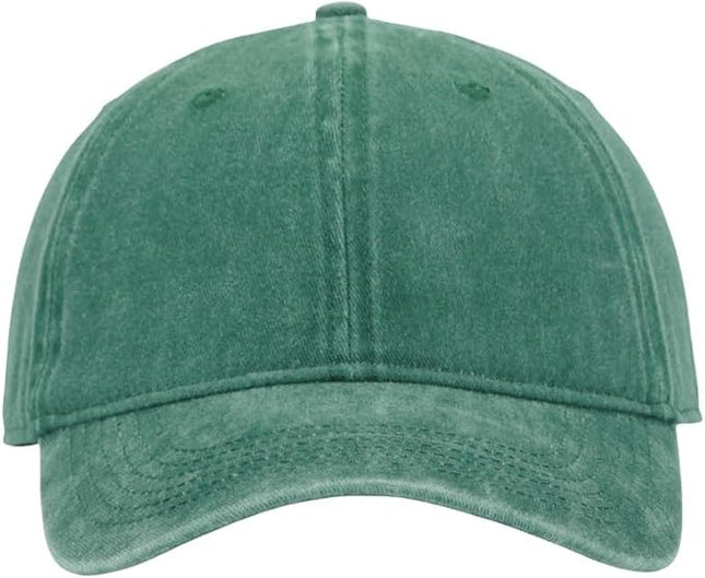 YEANIY Vintage Washed Cotton Plain Baseball Caps Adjustable Unstructured Soft Blank Casual Dad Ball Hats for Men Women